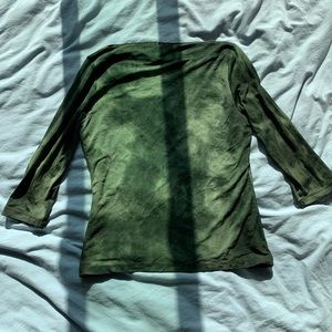 Gorgeous evergreen tie-dye stretchy boatneck top from INC International Concepts